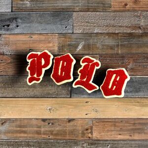 POLO RALPH LAUREN EMBROIDERED “POLO” LETER PATCHES